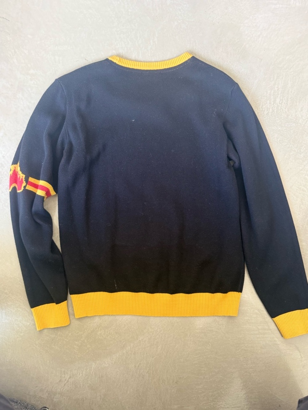 Disney Black Sweatshirt with Yellow Trim and Red Logo - Picture 3 of 4